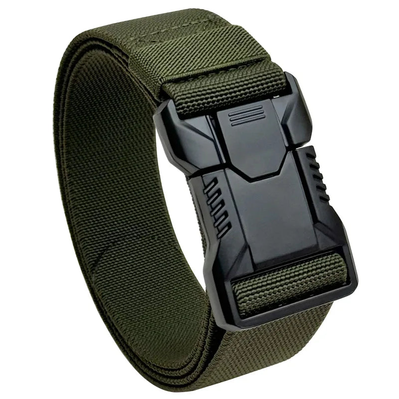 Mens Tactical Belt - Red Ears Multifunctional Canvas Waist Belt for Outdoor Training - ZOOMNSTORE