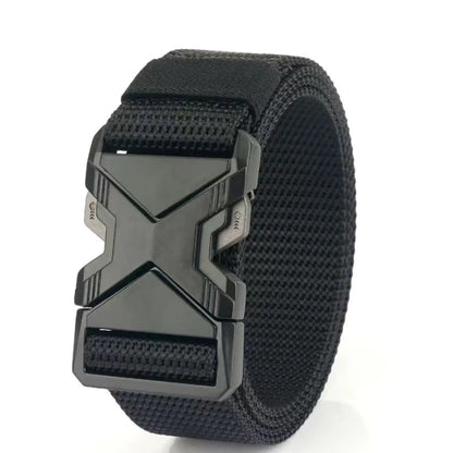 Mens Tactical Belt - Red Ears Multifunctional Canvas Waist Belt for Outdoor Training - ZOOMNSTORE