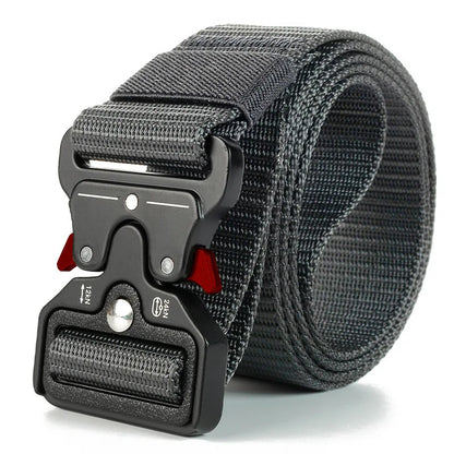 Mens Tactical Belt - Red Ears Multifunctional Canvas Waist Belt for Outdoor Training - ZOOMNSTORE
