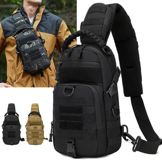 Mens Tactical Sling Bag - Outdoor Camping Fanny Pack for Hiking Climbing Cycling Fishing - ZOOMNSTORE