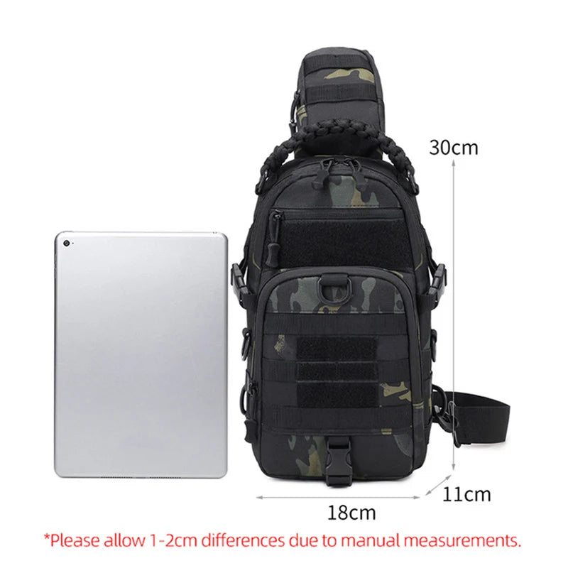 Mens Tactical Sling Bag - Outdoor Camping Fanny Pack for Hiking Climbing Cycling Fishing - ZOOMNSTORE