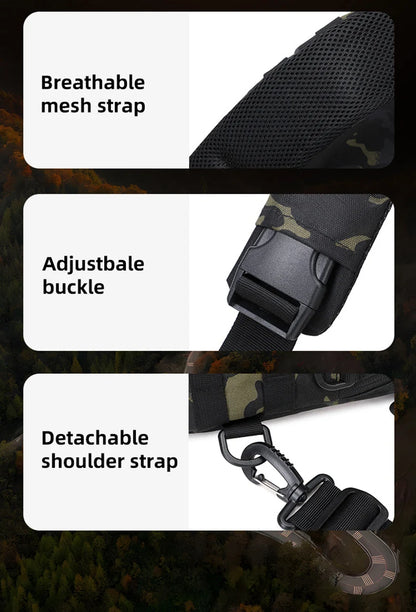 Mens Tactical Sling Bag - Outdoor Camping Fanny Pack for Hiking Climbing Cycling Fishing - ZOOMNSTORE