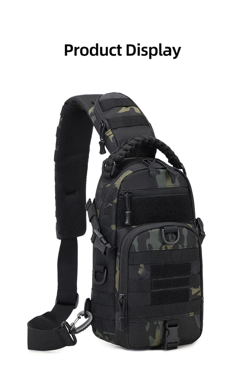 Mens Tactical Sling Bag - Outdoor Camping Fanny Pack for Hiking Climbing Cycling Fishing - ZOOMNSTORE