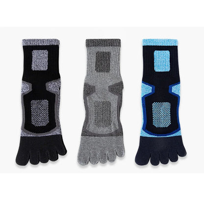Mens Thick Compression 5-Pair Short Sport Socks - Fitness Running Outdoor Basketball - ZOOMNSTORE