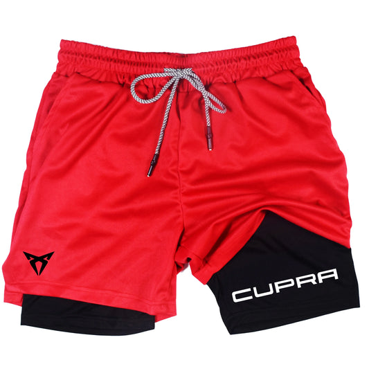Mens Two-in-One Sports Shorts - Breathable Quick-Drying Running Bottoms M-3XL - ZOOMNSTORE