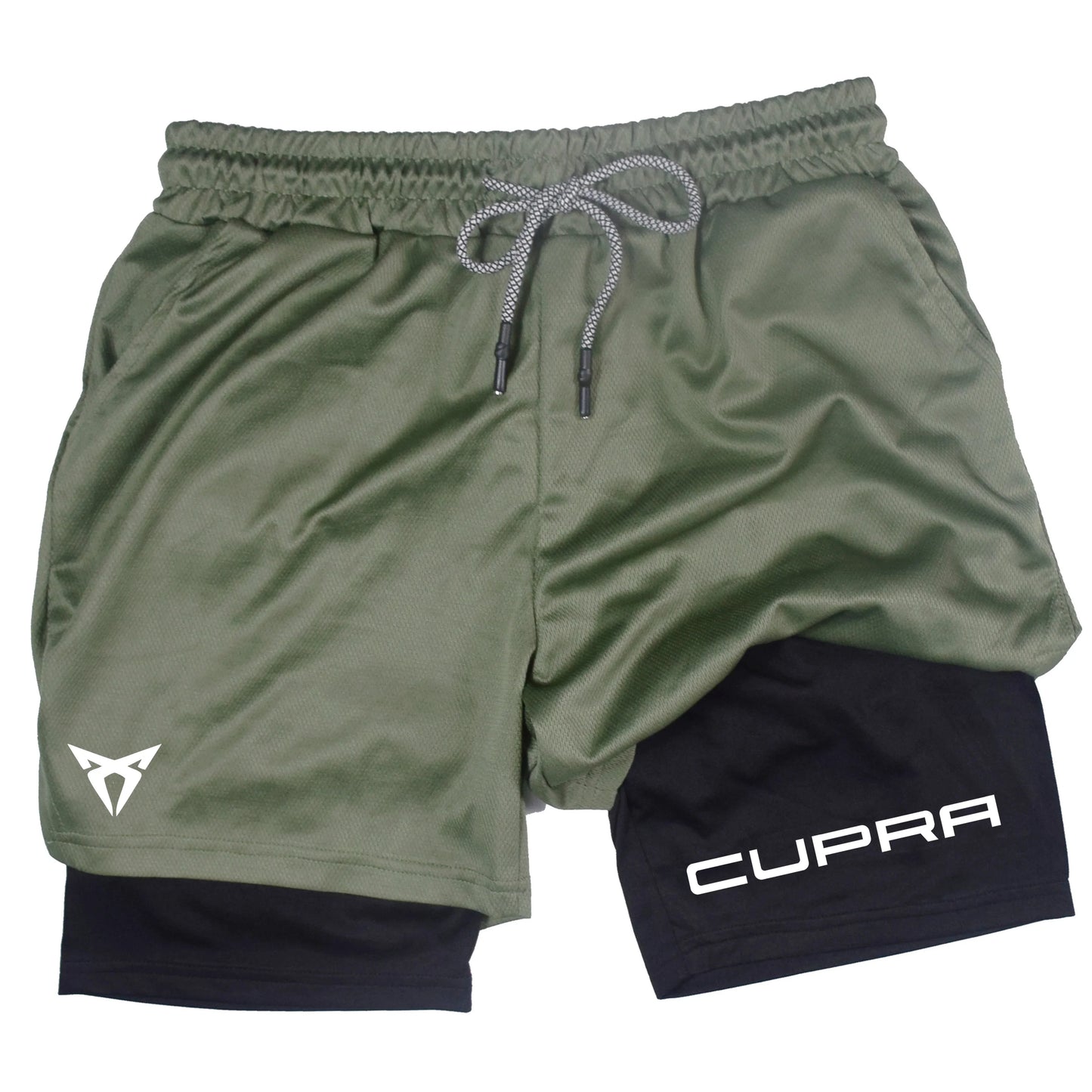 Mens Two-in-One Sports Shorts - Breathable Quick-Drying Running Bottoms M-3XL - ZOOMNSTORE