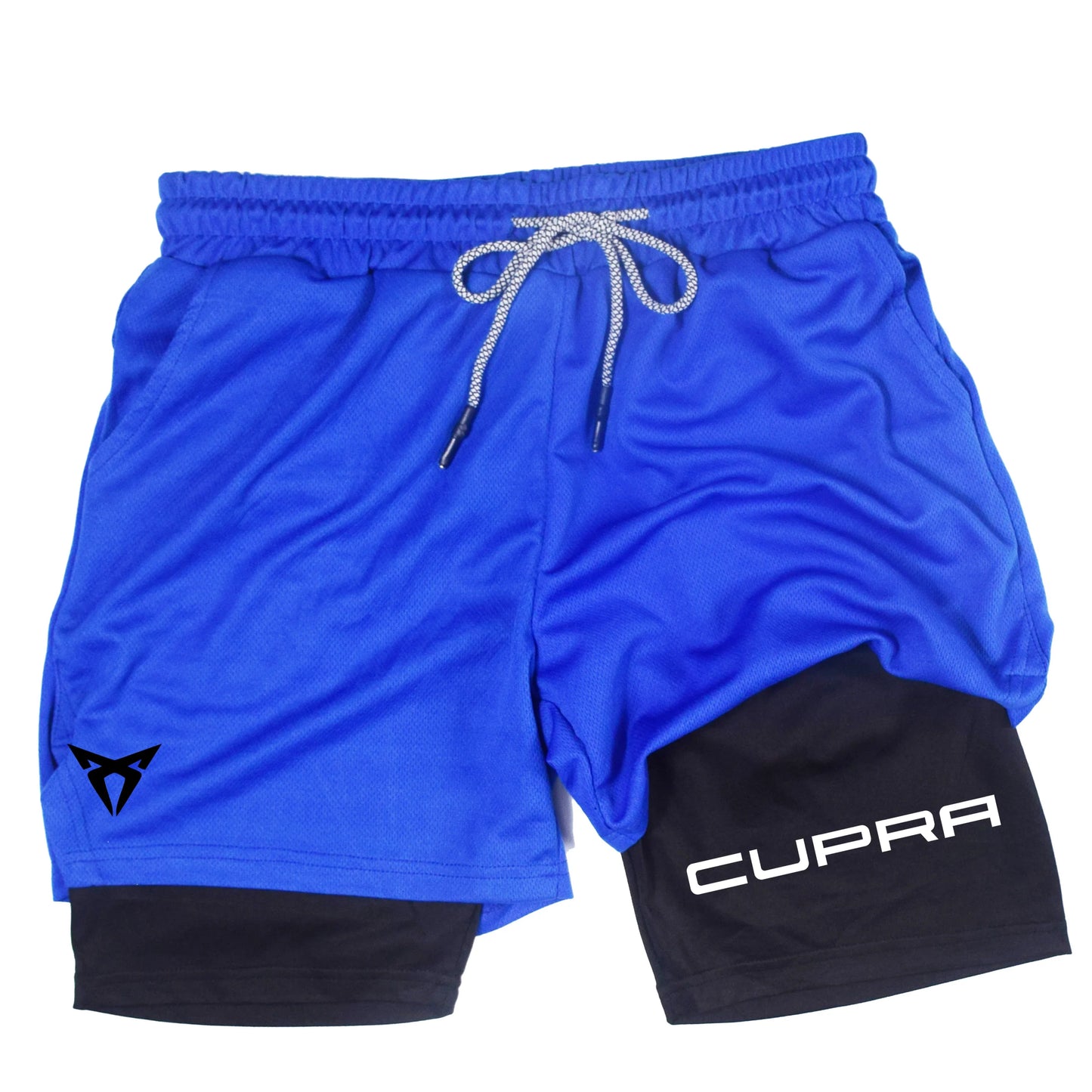 Mens Two-in-One Sports Shorts - Breathable Quick-Drying Running Bottoms M-3XL - ZOOMNSTORE