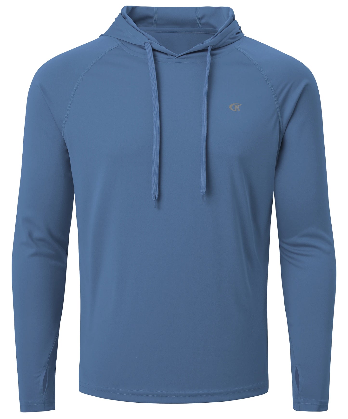 Mens UPF 50 Long Sleeve Hoodie - Quick Dry Lightweight Rash Guard for Outdoor Sports - ZOOMNSTORE