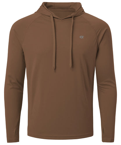 Mens UPF 50 Long Sleeve Hoodie - Quick Dry Lightweight Rash Guard for Outdoor Sports - ZOOMNSTORE