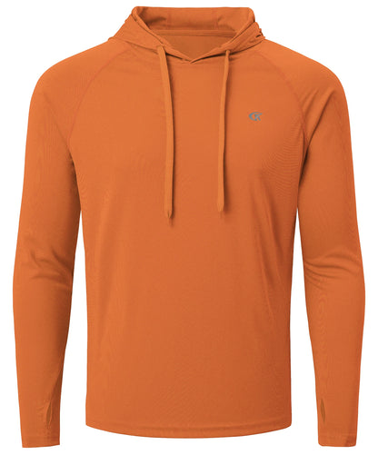 Mens UPF 50 Long Sleeve Hoodie - Quick Dry Lightweight Rash Guard for Outdoor Sports - ZOOMNSTORE