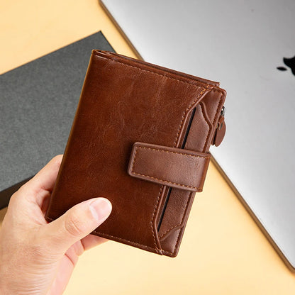 Mens Vintage Leather Wallet - Multi-Card PU Leather Gift Box - ZOOMNSTORE