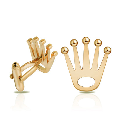 Mens Vola Crown Brass Cufflinks - Gold  Rose Gold Jewelry Accessories - ZOOMNSTORE