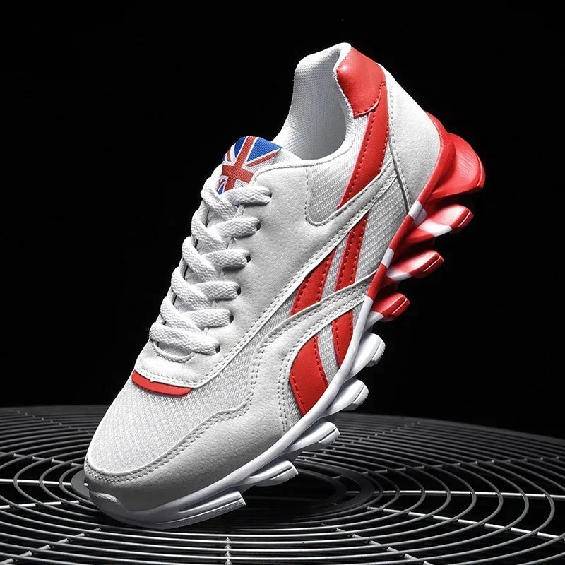 Mens Wear-Resistant Cushioning Sneakers - Thick-Soled Breathable Running Shoes - ZOOMNSTORE