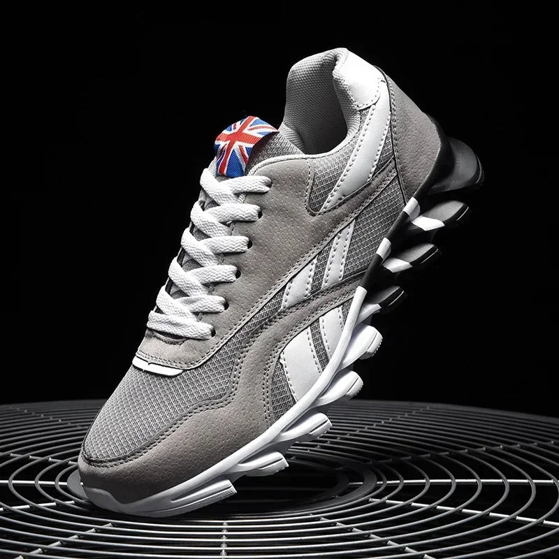 Mens Wear-Resistant Cushioning Sneakers - Thick-Soled Breathable Running Shoes - ZOOMNSTORE
