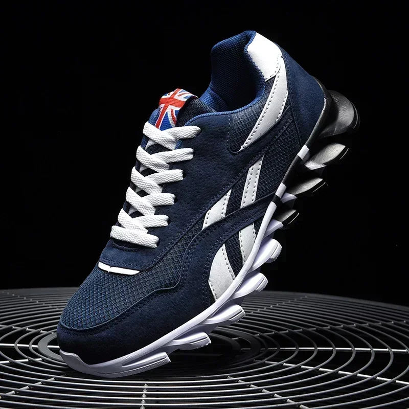 Mens Wear-Resistant Cushioning Sneakers - Thick-Soled Breathable Running Shoes - ZOOMNSTORE