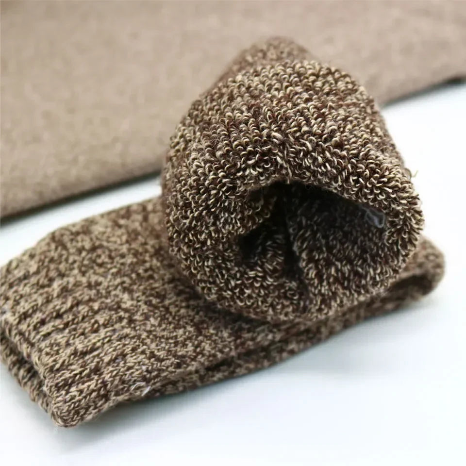 Mens Winter Merino Wool Socks - Thick Warm Cashmere 3 Pair Set - ZOOMNSTORE