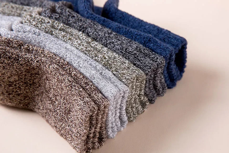 Mens Winter Merino Wool Socks - Thick Warm Cashmere 3 Pair Set - ZOOMNSTORE