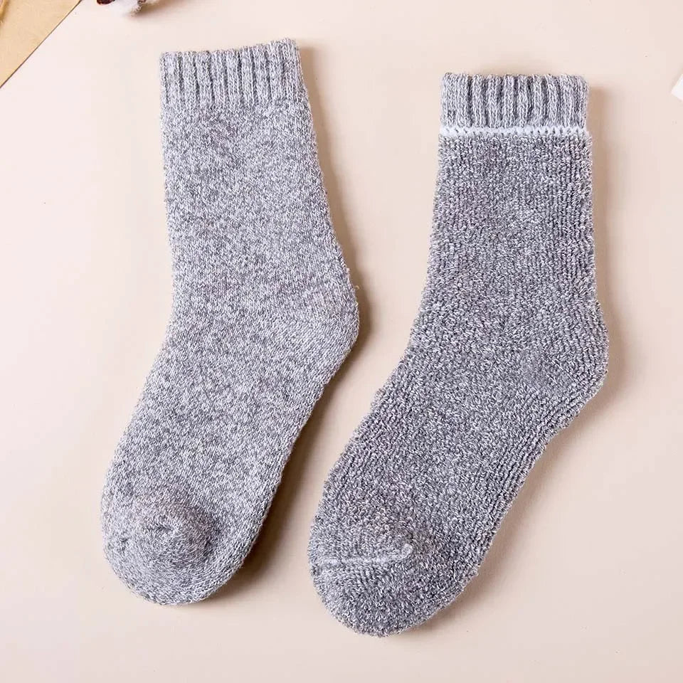 Mens Winter Merino Wool Socks - Thick Warm Cashmere 3 Pair Set - ZOOMNSTORE