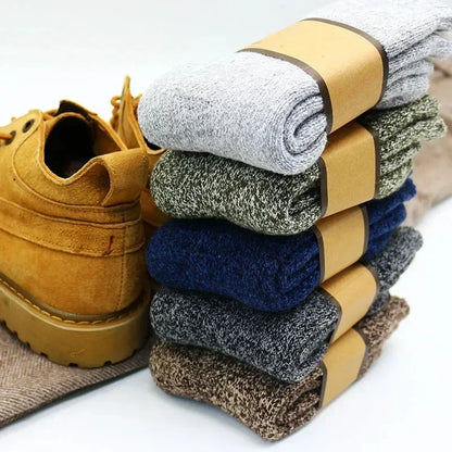 Mens Winter Merino Wool Socks - Thick Warm Cashmere 3 Pair Set - ZOOMNSTORE