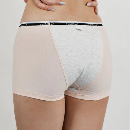 Menstrual Panties Leak Proof - Cotton Women Boyshorts High Rise Period Underwear - ZOOMNSTORE
