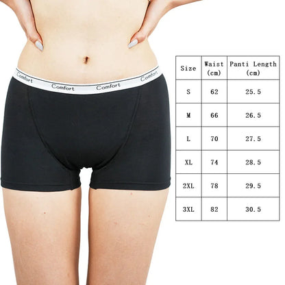 Menstrual Panties Leak Proof - Cotton Women Boyshorts High Rise Period Underwear - ZOOMNSTORE