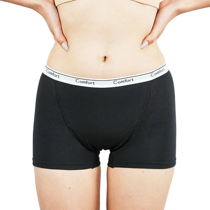 Menstrual Panties Leak Proof - Cotton Women Boyshorts High Rise Period Underwear - ZOOMNSTORE