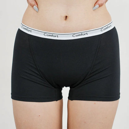 Menstrual Panties Leak Proof - Cotton Women Boyshorts High Rise Period Underwear - ZOOMNSTORE