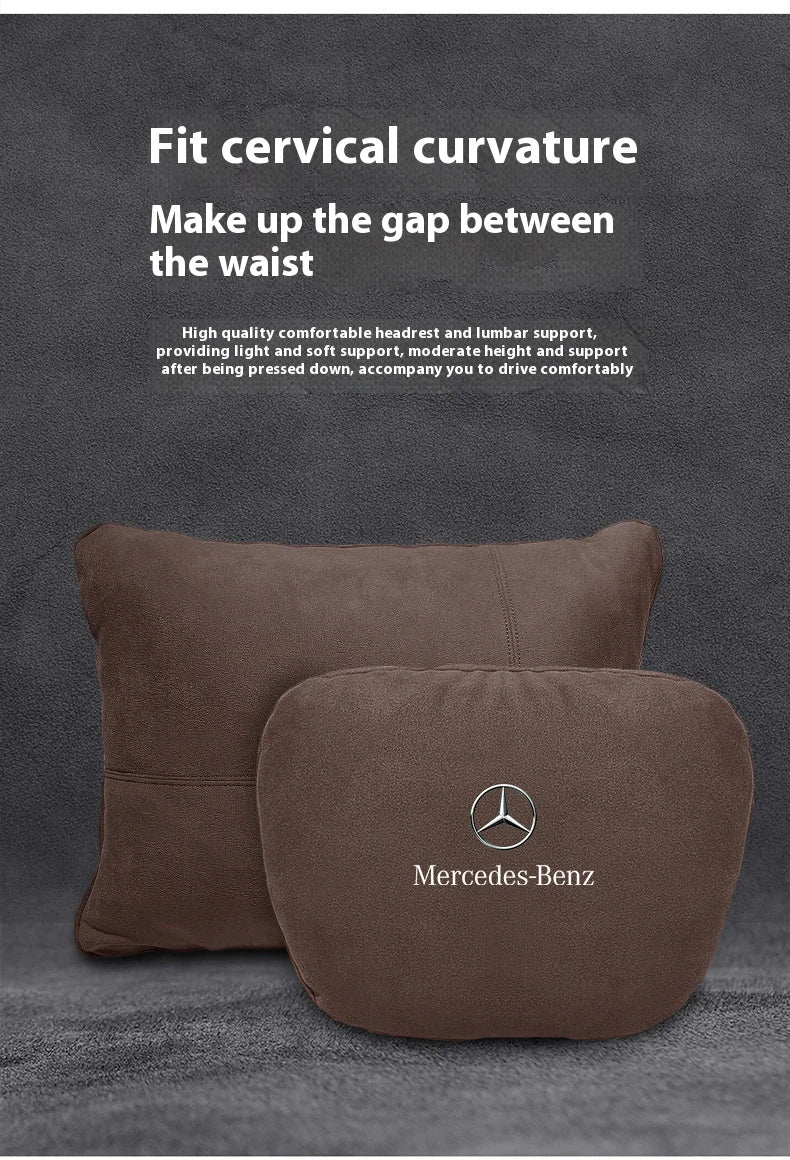 Mercedes-Benz Neck Pillow – Car Neck Support & Lumbar Rest Cushion for Comfort - ZOOMNSTORE