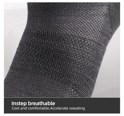 Merino Wool Athletic Socks - No Show Ankle Breathable Mesh, Toe Heel Reinforcement - ZOOMNSTORE