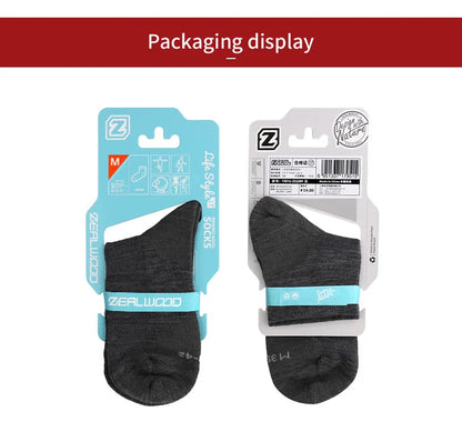 Merino Wool Athletic Socks - No Show Ankle Breathable Mesh, Toe Heel Reinforcement - ZOOMNSTORE