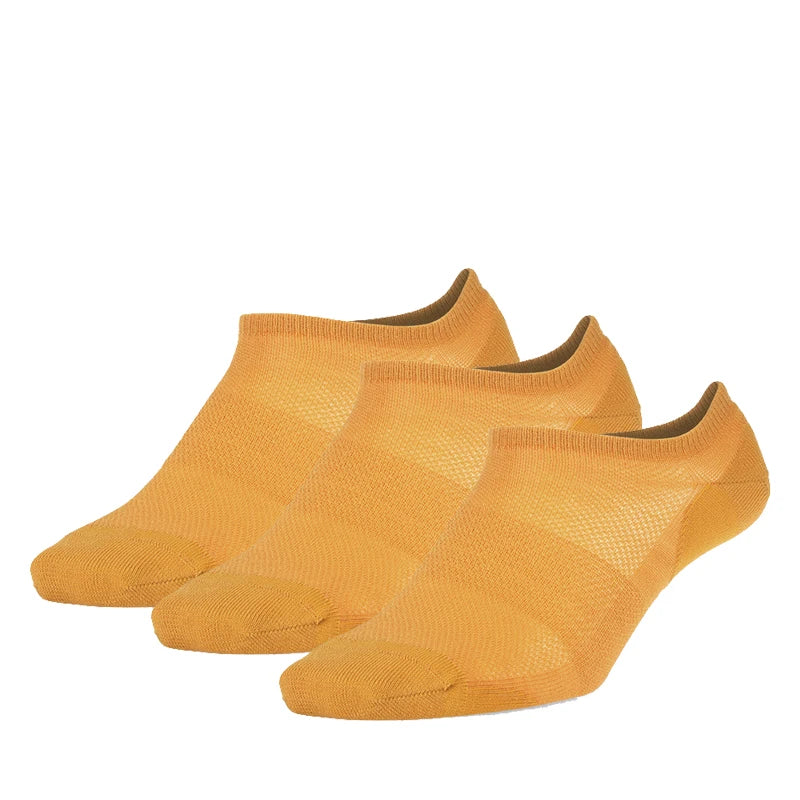 Merino Wool Athletic Socks - No Show Ankle Breathable Mesh, Toe Heel Reinforcement - ZOOMNSTORE