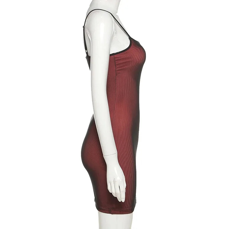Mesh Double Layer Bodycon Dress - Sexy Sleeveless Party Outfit 2024 - ZOOMNSTORE