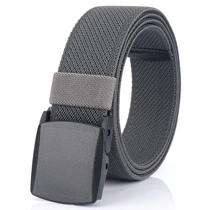 Metal Free Elastic Belt - Strong Stretch Nylon Quick Release Buckle | Unisex Tactical Outdoor - ZOOMNSTORE