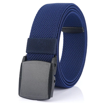 Metal Free Elastic Belt - Strong Stretch Nylon Quick Release Buckle | Unisex Tactical Outdoor - ZOOMNSTORE