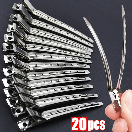 Metal Hair Clips - Hairdressing Section Clips & Steel Hair Clamps for Styling - ZOOMNSTORE