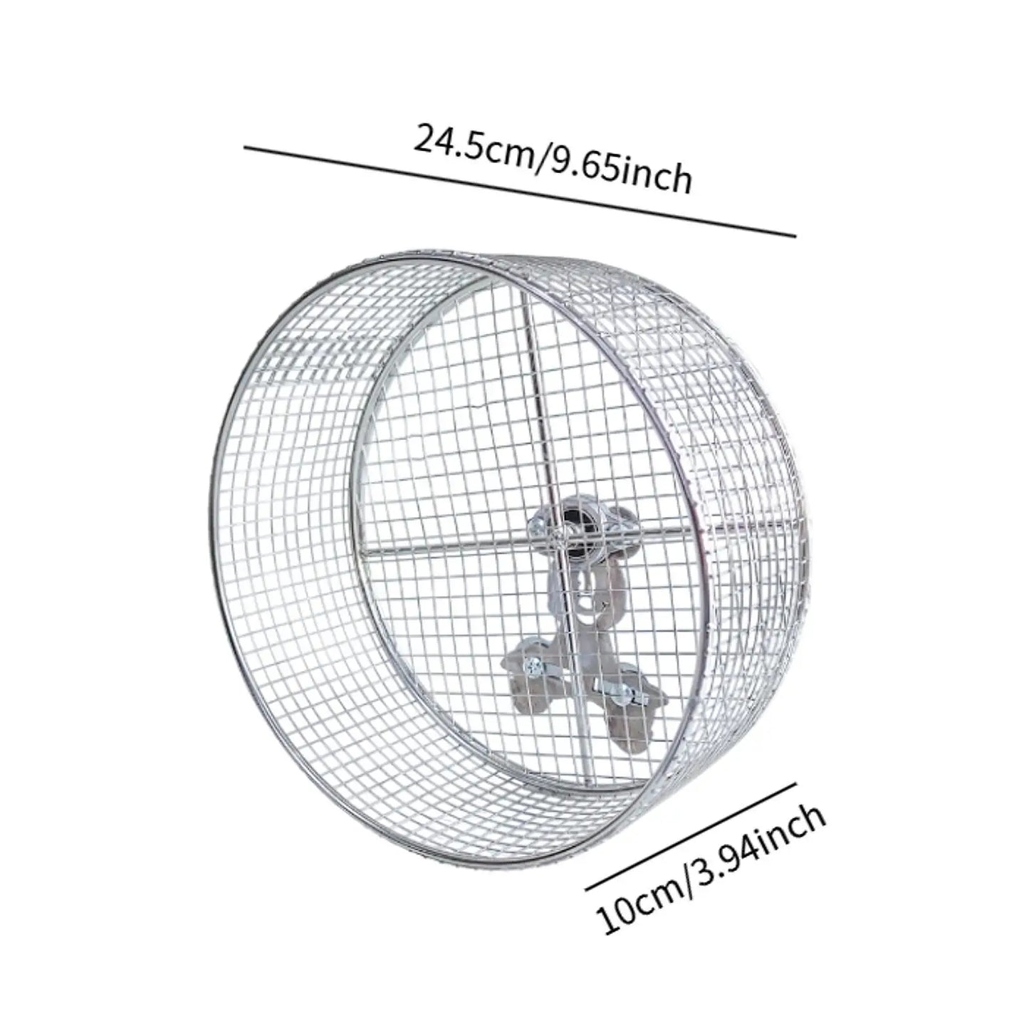 Metal Hamster Exercise Wheel - Silent Running Wire Mesh Wheel for Small Animals - ZOOMNSTORE