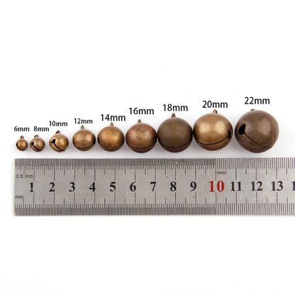 Bronze Metal Jingle Bells - Loose Beads for Festival Christmas Tree DIY Crafts - ZOOMNSTORE