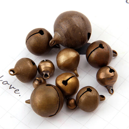 Bronze Metal Jingle Bells - Loose Beads for Festival Christmas Tree DIY Crafts - ZOOMNSTORE