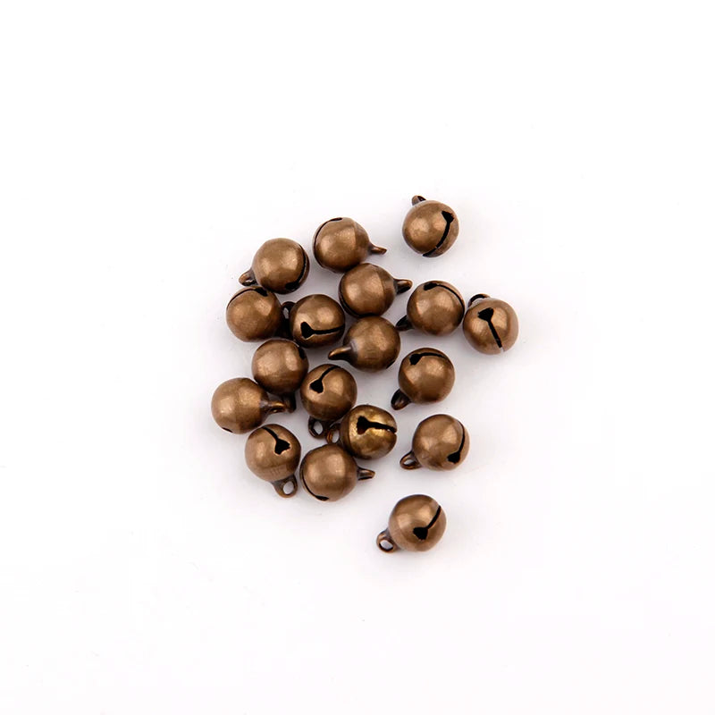Bronze Metal Jingle Bells - Loose Beads for Festival Christmas Tree DIY Crafts - ZOOMNSTORE