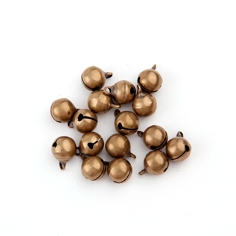 Bronze Metal Jingle Bells - Loose Beads for Festival Christmas Tree DIY Crafts - ZOOMNSTORE