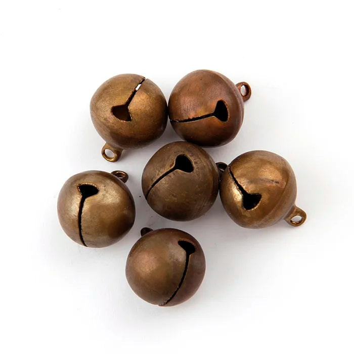 Bronze Metal Jingle Bells - Loose Beads for Festival Christmas Tree DIY Crafts - ZOOMNSTORE