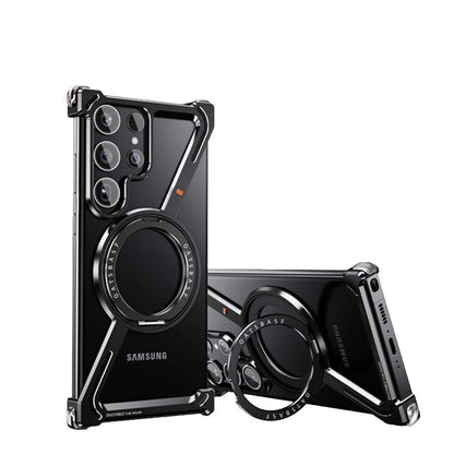 Metal MagSafe Z Shape Phone Case for Samsung Galaxy S24S25 Ultra - 360 Rotating Bracket Cover - ZOOMNSTORE