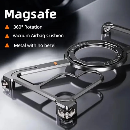 Metal MagSafe Z Shape Phone Case for Samsung Galaxy S24S25 Ultra - 360 Rotating Bracket Cover - ZOOMNSTORE