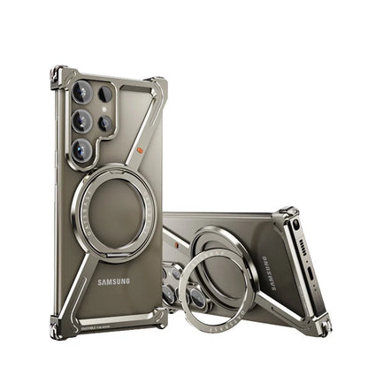 Metal MagSafe Z Shape Phone Case for Samsung Galaxy S24S25 Ultra - 360 Rotating Bracket Cover - ZOOMNSTORE