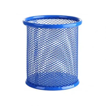 Metal Mesh Pencil Holder - Square Desk Organizer Cup - ZOOMNSTORE