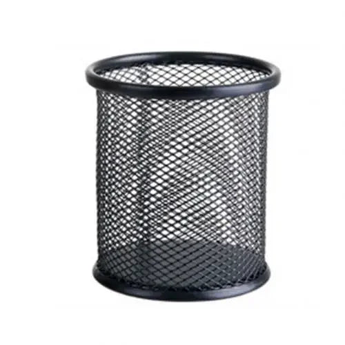 Metal Mesh Pencil Holder - Square Desk Organizer Cup - ZOOMNSTORE