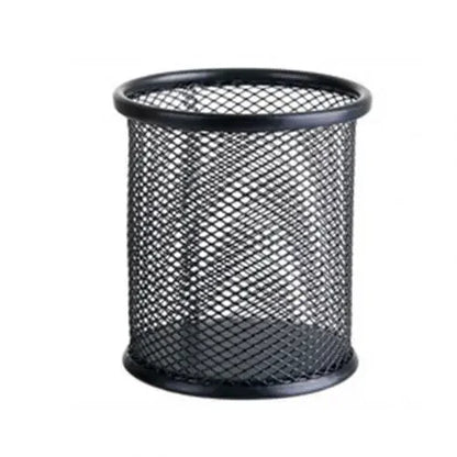 Metal Mesh Pencil Holder - Square Desk Organizer Cup - ZOOMNSTORE