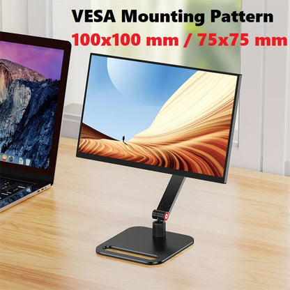 Metal Monitor Holder - Adjustable VESA Mount Bracket for 14 to 24 Inch Monitors - ZOOMNSTORE