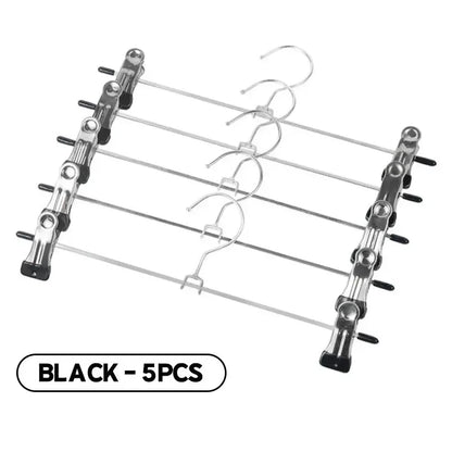Metal Pants Racks – Adjustable Skirt Rack With Rubber Coated Clips | Rust Resistant - ZOOMNSTORE