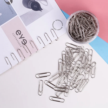 200pcs/box Paper Clips Durable and Rustproof Metal Paperclips for Home School Office Document Organizing Supplies - ZOOMNSTORE